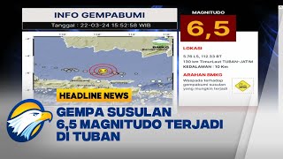 Gempa Susulan Terjadi di Tuban Jawa Timur Dengan Kekuatan 6,5 Magnitudo