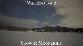 雪と月光 福井県越前市 4KHDR