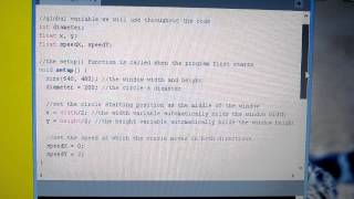 Oscillating Circle Processing Code