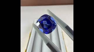 【ロイヤルブルーカラー】再結晶サファイア クッションカット 2.7ct ルース #ロイヤルブルー #サファイア #クッションカット #ルース