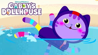 DJ CatNip Learns to Swim & Conquers His Fear | GABBY’S DOLLHOUSE (EXCLUSIVE SHORTS) | NETFLIX