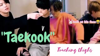 Jungkook loves it only whenever Tae touches his thighs! They love to tease e/o ~Taekook analysis