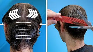 How To SCISSOR CUT Men's Hair | Step by Step Guide | How to Scissor Cut men's Ha