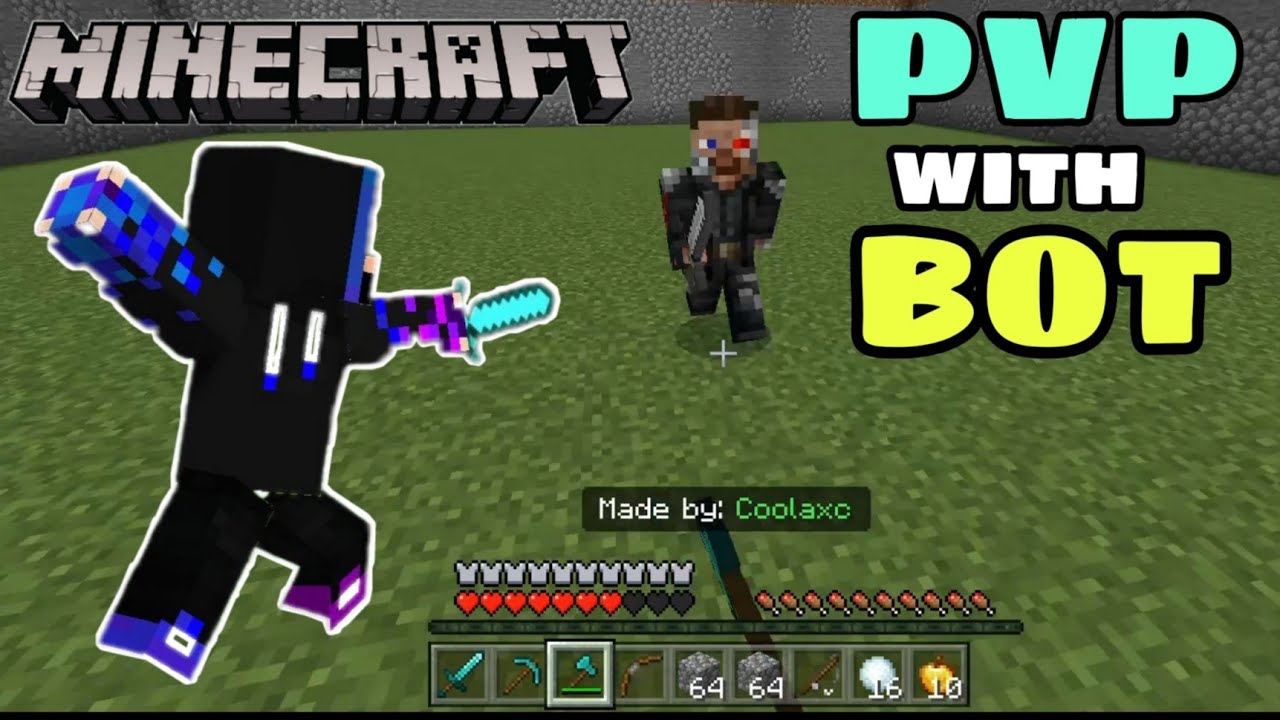 Minecraft Pvp Practice With Bot Youtube