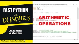 FAST PYTHON FOR DUMMIES-ARITHMETIC OPERATIONS-BASIC BEGINNERS FUNDAMENTAL