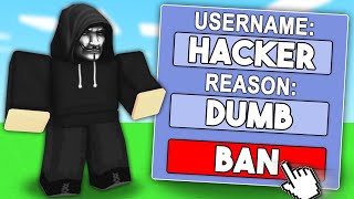 BANNING HACKERS in Roblox BedWars...