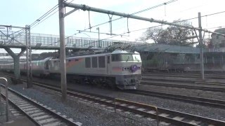 寝台特急カシオペア推進回送　Ｅ２６系+ＥＦ５１０-５１０　日暮里駅通過