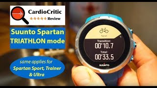 Suunto Spartan Triathlon Mode - one touch transition - Swim - Bike - Run