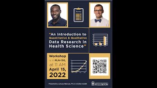 An Introduction to Quantitative & Qualitative Data Research in Health Science