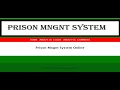 PRISON MANAGEMENT SYSTEM IN PHP WITH SOURCE CODE | Source Code & Projects