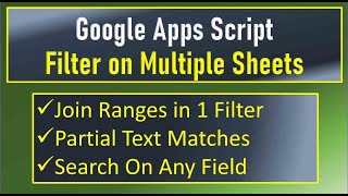 Google Apps Script Filter On Multiple Sheets
