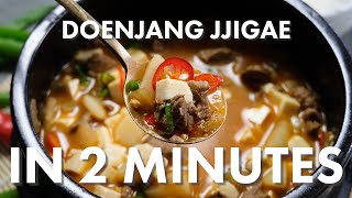 Learn to make Doenjang Jjigae (stew) in 2 Minutes