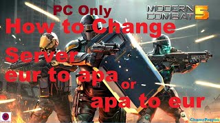 Modern Combat 5, How to Change Server, PC