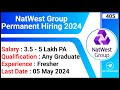 NatWest Group Permanent Hiring 2024 | Customer Service Job | Operations Analyst Jobs | Chennai Jobs