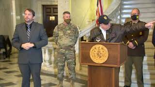 Gov. Larry Hogan addresses Wednesday's protests at the U.S. Capitol