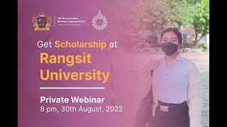 Rangsit University Scholarship Webinar