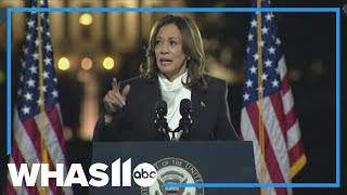 VP Harris zeroes in on calling Trump a threat to democracy