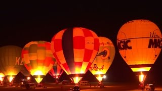 おやまバルーンフェスタ 2014【ナイトグロー＆花火】OYAMA BALLOON FIESTA・Night Glow \u0026 fireworks