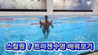 🇰🇷수구선수🤽‍♂️가 알려주는 스컬링 / 트러젠 수영 배워보기!!!