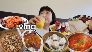 vlog 어떻게든 한식 먹겠다는 의지🤨/조식,라볶이,KFC,오클랜드,라면,북경오리,고기뷔페,쌀국수