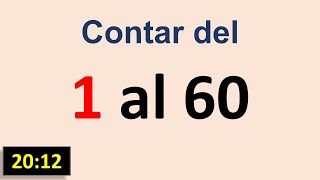 Contar del 1 al 60 para niños sin música