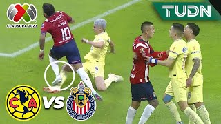 ¡AMÉRICA SE DESESPERA! Dos amarillas en un minuto | América 0-1 Chivas | CL2023 - Semis | TUDN