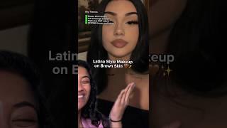 Let’s try Latina style makeup on brown skin 🤎 #browngirlmakeup