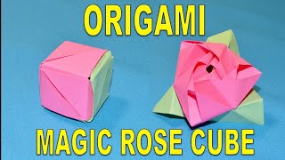 Origami: Cube Rose Magique - Magic Rose Cube