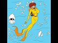 Princess Daisy's Diving, Animated. (Nintendo: Super Mario)