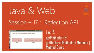 Reflection API in Java | #12 | getMethods() & getDeclaredMethods() Methods | Method Class | Java