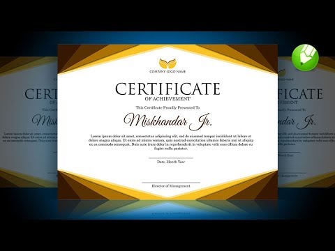 Tutorial Design Sertifikat Coreldraw Youtube