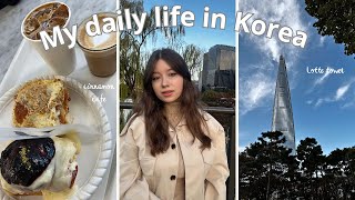 SEOUL VLOG 🇰🇷 | Lotte Tower Views, Zara Haul & Esthetic Cafe Vibes