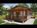 House Design: (6mx8m) 2 bedrooms half concrete, half amakan, bahay kubo design (PART 2)