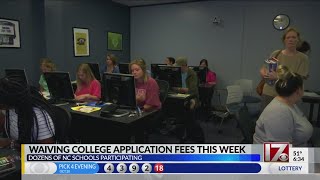 Many NC colleges, universities waiving application fees this week