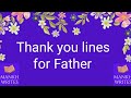 What to write in Father's day card | Thank you lines for father in English|Thank you card for father