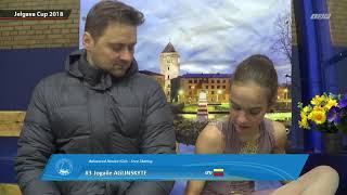 Jogaile AGLINSKYTE, Jelgava Cup 2018, Advanced Novice Girls FS