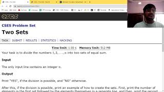 TWO SETS | CSES PROBLEM SET SOLUTION