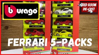 2 -BBURAGO 5 PACKS - FERRARI MODELS