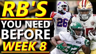 TOP 5 RUNNING BACKS YOU MUST ADD FOR NFL WEEK 8 | 2021 FANTASY FOOTBALL |