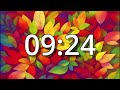 22 minute autumn fall countdown timer with music and alarm simple beep