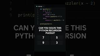 Only 1% Can Solve This Python Puzzle ๐ง ๐ป #Shorts" โ
#coding #python #pythonshorts #codingchallenge
