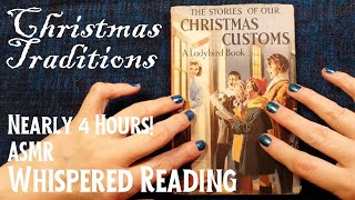 ASMR | 4hrs of Whispered Christmas Traditions - Vintage Books Reading Compilation