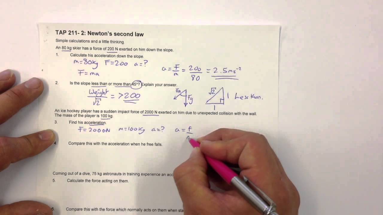 35 Newton's Second Law Of Motion Worksheet Answers - Support Worksheet