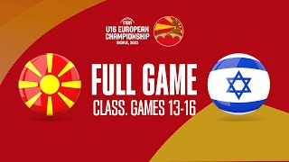 North Macedonia v Israel | Full Basketball Game | FIBA U16 European Championship 2023