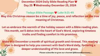 Wednesday Daily Bible Reading \u0026 Reflection❤️December 25, 2024 @BlessedSanctuary #bibleeveryday