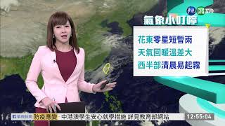 天氣回暖溫差大 西半部清晨有霧 | 華視新聞 20200211