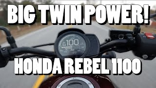 The 2022 REBEL 1100 RIPS!! -- Wintertime Backroad Riding