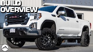 BUILD OVERVIEW: Lifted GMC Sierra | Rough Country Lift Kit | 22x12 Fuel Vandal Wheel