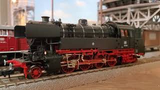 Model Train H0 BR65 / Class 65 Steam Locomotive of the DB - Fleischmann H0 - German Federal Railway