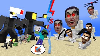 Monster School : BOSS SKIBIDI TOILET vs TITAN CAMERAMAN & TV MAN - Minecraft Animation